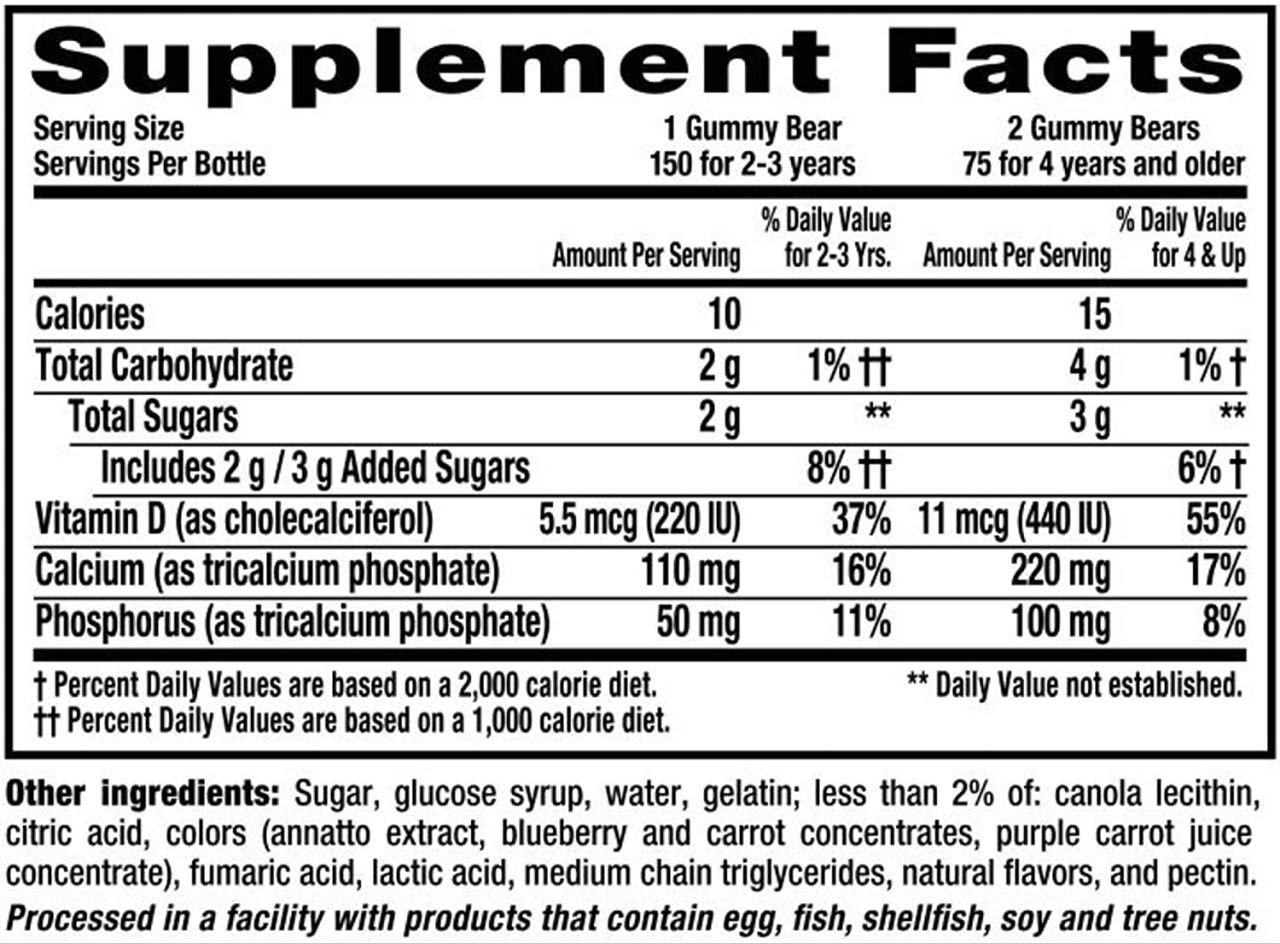 ليل كريترز كالسيوم + د3 لدعم صحة عظام الأطفال 150 جاميز | L’il Critters Calcium + D3 For Kids Bone Support 150 Gummies - Image 4