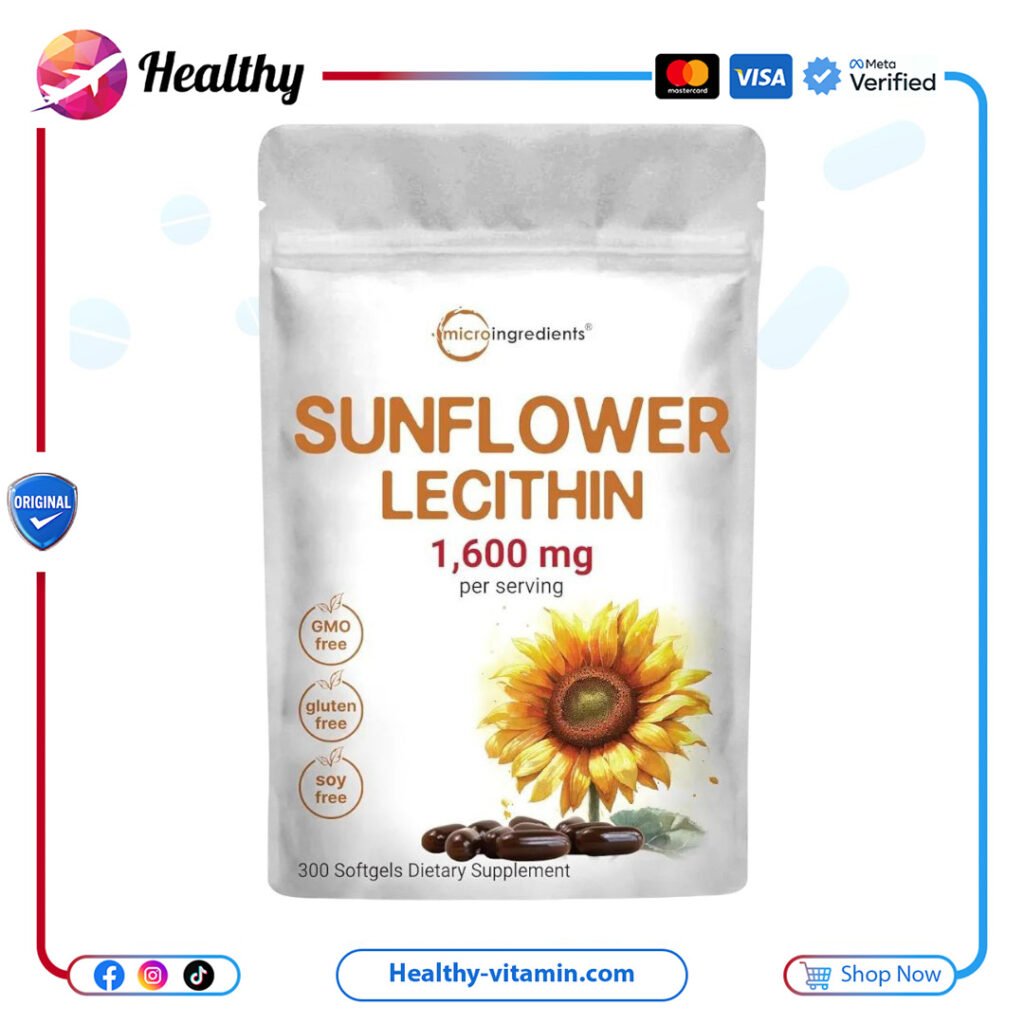 ميكرو ينجريديينتس - 300 سوفتجيل ليسيثين دوار الشمس، هلامية | Micro Ingredients Sunflower Lecithin
