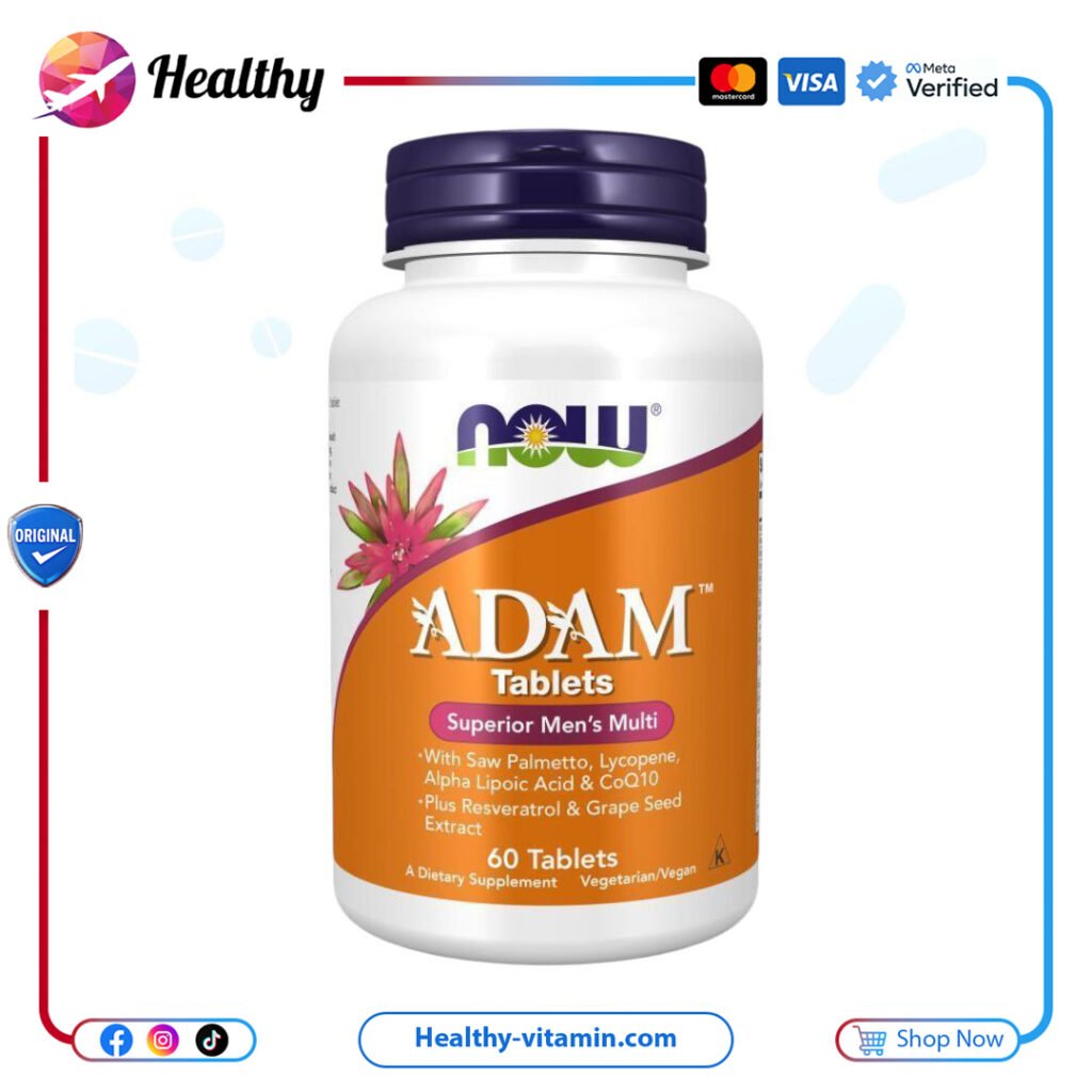 آدم فيتامينات متعددة للرجال ناو فودز 60 قرص | ADAM Superior Men's Multi Now Foods 60 Tablets