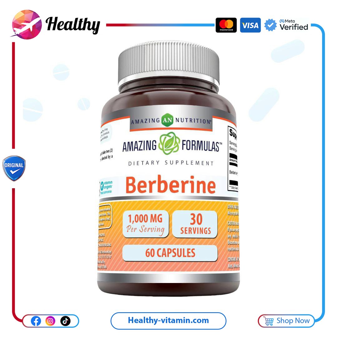 بربرين ١٠٠٠ مجم أميزينغ نيوترشن ٦٠ كبسولة | Berberine 1000 mg Amazing Nutrition 60 Capsules