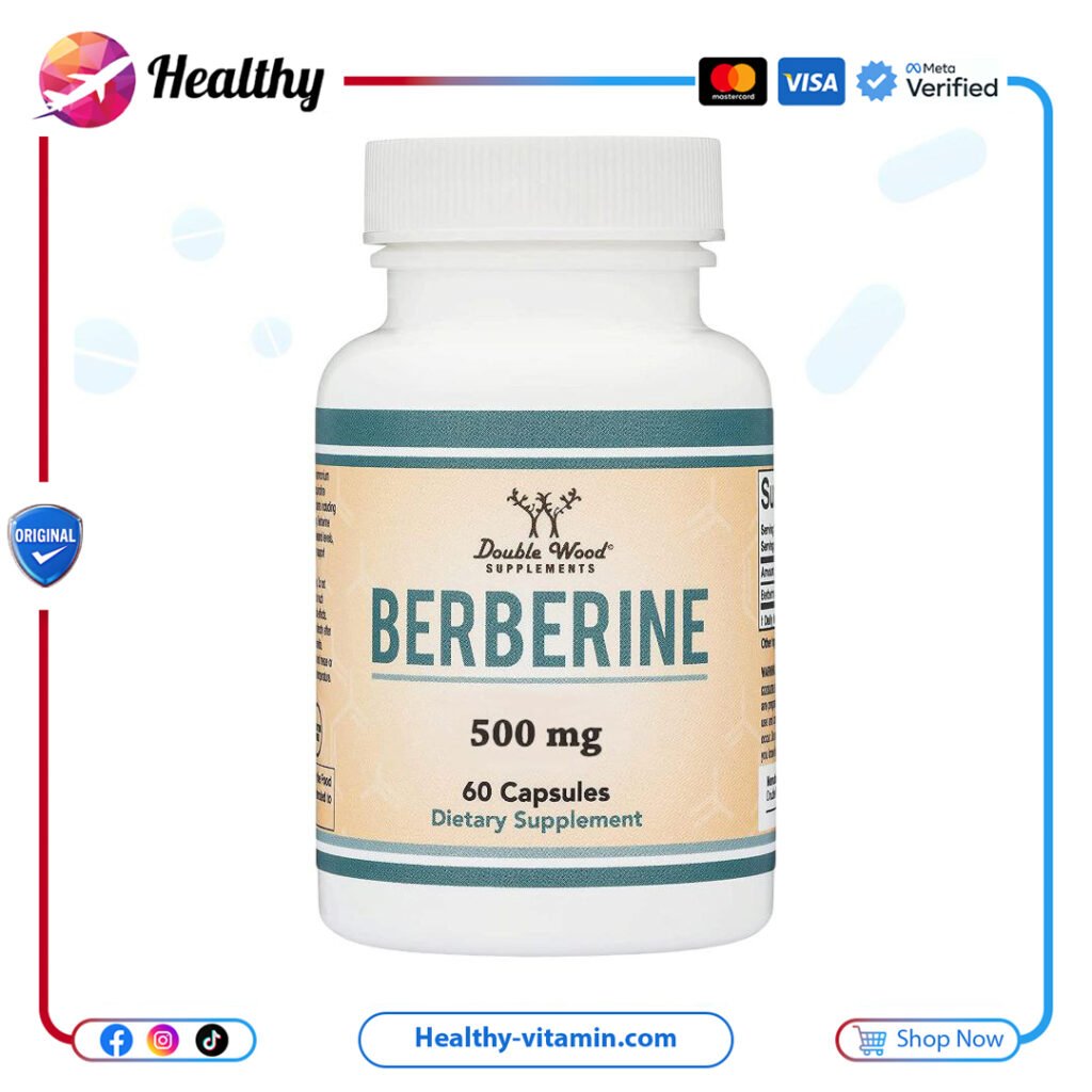 بربرين ٥٠٠ مجم دبل وود سابليمنتس ٦٠ كبسولة | Berberine 500 mg Double Wood Supplements 60 Capsules