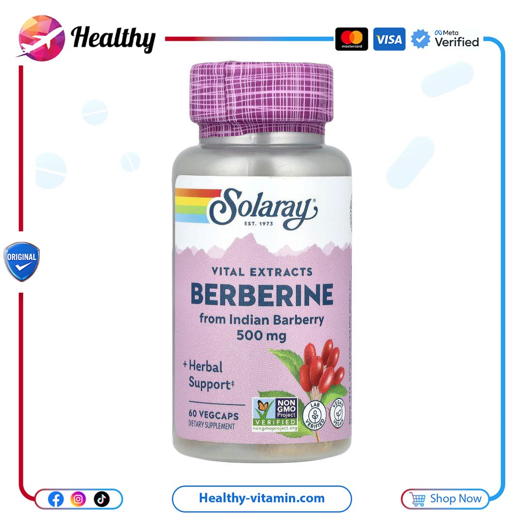 بربرين ٥٠٠ مجم مستخلصات حيوية سولاراي ٦٠ كبسولة نباتية | Berberine 500 mg Vital Extracts Solaray 60 VegCaps - الصورة 7