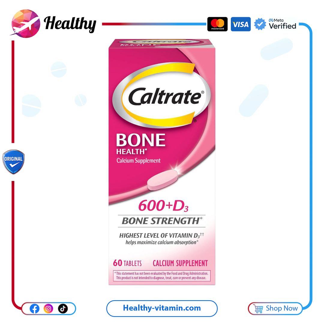 كالترات 600 + د3 كالسيوم وفيتامين د3 60 قرص | Caltrate 600 + D3 Calcium and Vitamin D3 60 Tablets