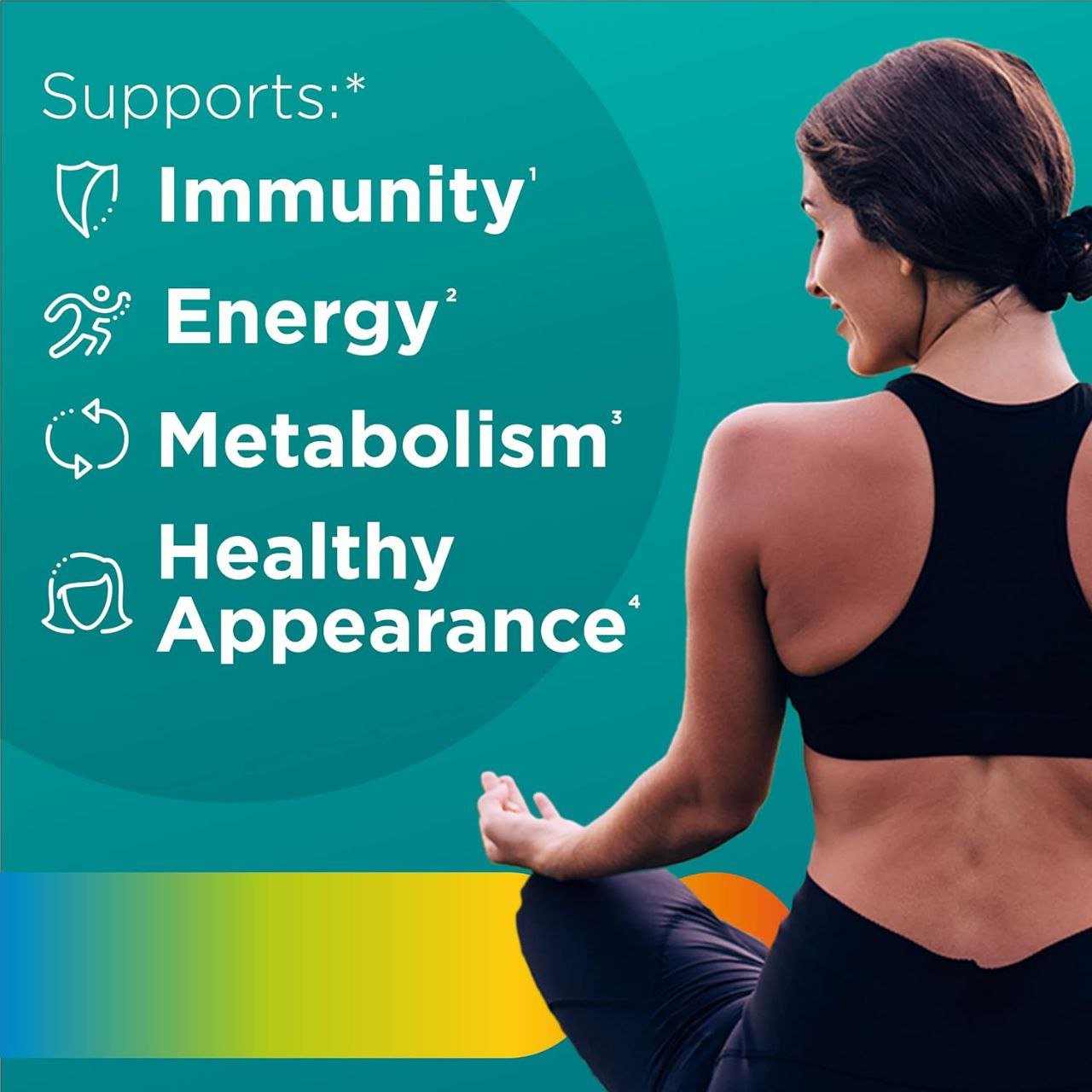 سنتروم وومن للنساء حلوى فيتامينات متعددة بنكهة الفواكه الاستوائية 100 جاميز | Centrum Women Multigummies Tropical Fruit 100 Gummies - الصورة 3