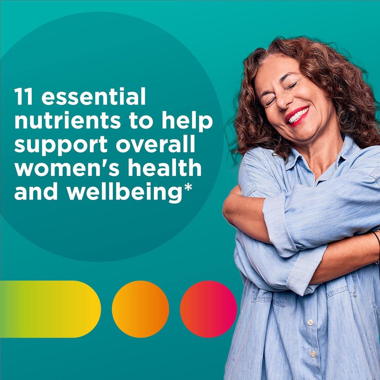 سنتروم وومن للنساء حلوى فيتامينات متعددة بنكهة الفواكه الاستوائية 100 جاميز | Centrum Women Multigummies Tropical Fruit 100 Gummies - الصورة 4