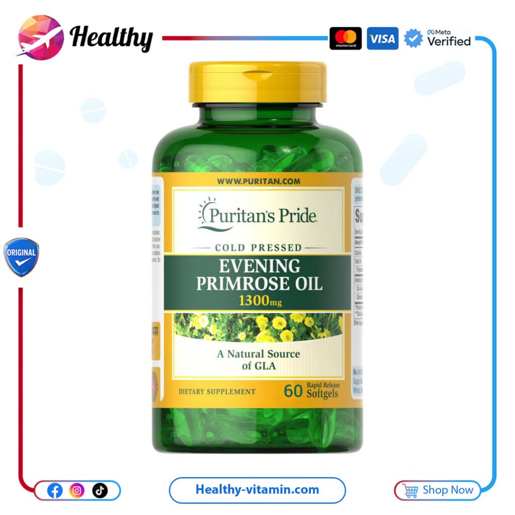 زيت زهرة الربيع المسائية 1300 مجم إيفننج برايم روز بيوريتانز برايد 60 سوفت جيل | Evening Primrose Oil 1300 mg Puritan's Pride 60 Rapid Release Softgels