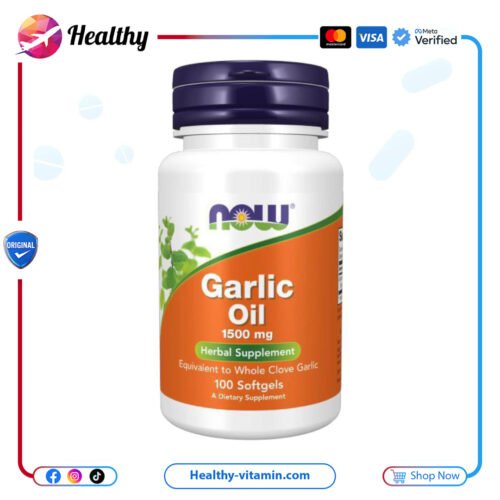 زيت الثوم جارليك أويل 1500 مجم ناو فودز 100 سوفت جيل | Garlic Oil 1500 mg Now Foods 100 Softgels