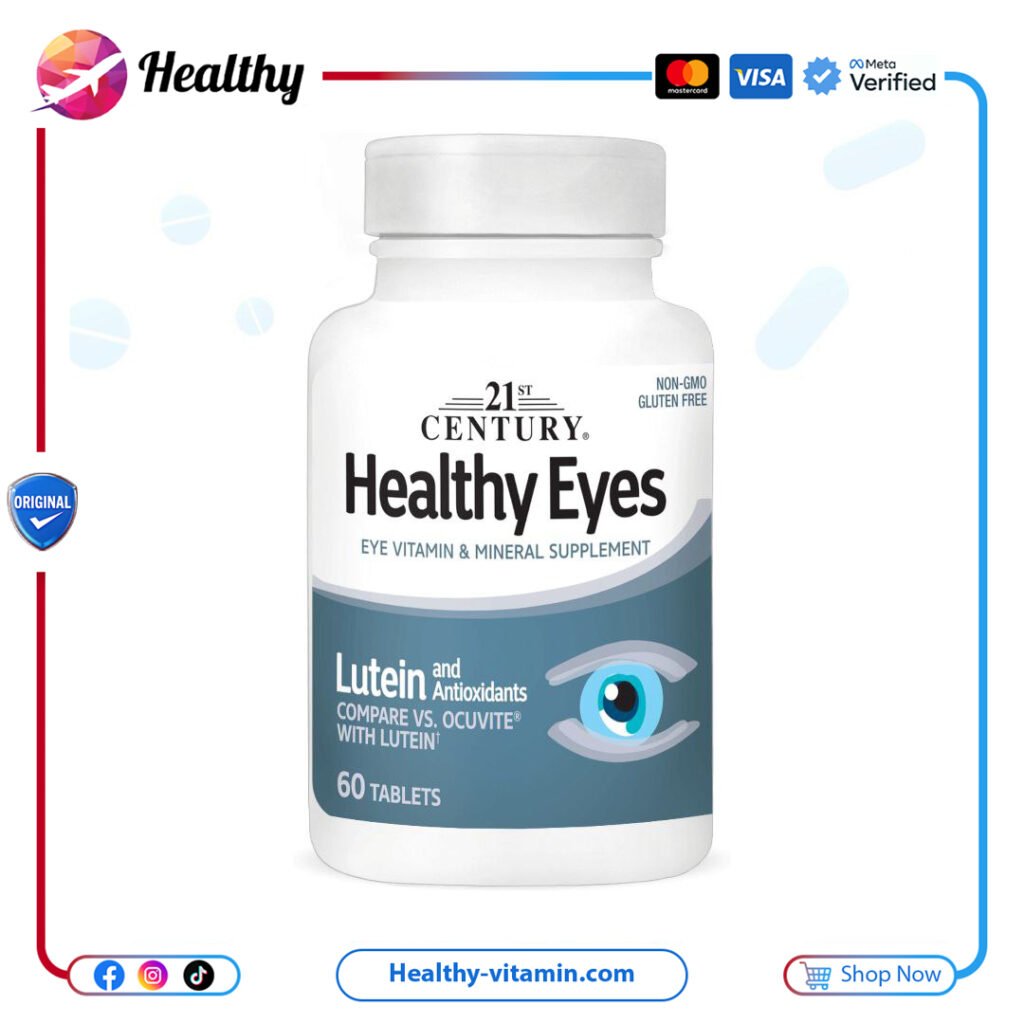 ست كينتوري - 60 قرص عيون صحية، لوتين ومضادات الأكسدة | 21st Century Healthy Eyes, Lutein and Antioxidants