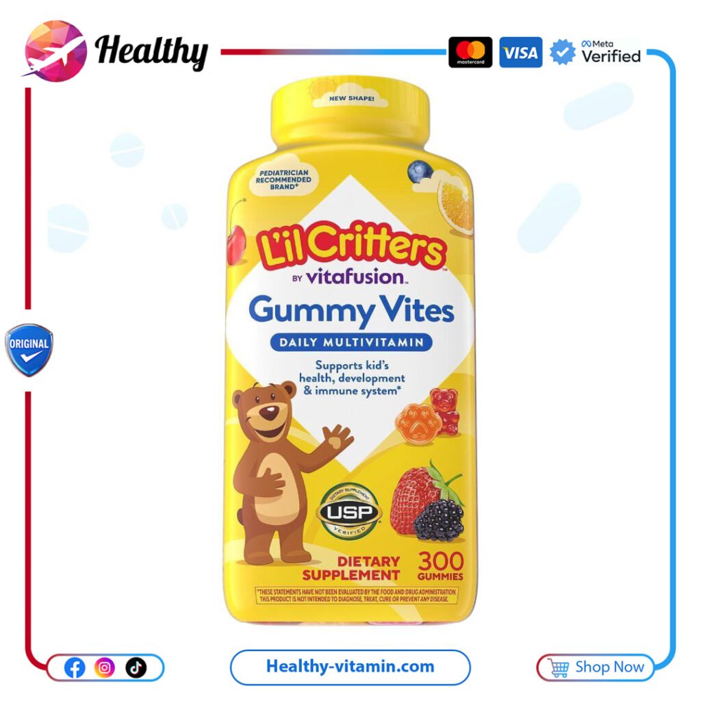 ليل كريترز جامي فيتس فيتامينات متعددة يومية للأطفال 300 جاميز | L'il Critters Gummy Vites Daily Kids Multivitamin 300 Gummies