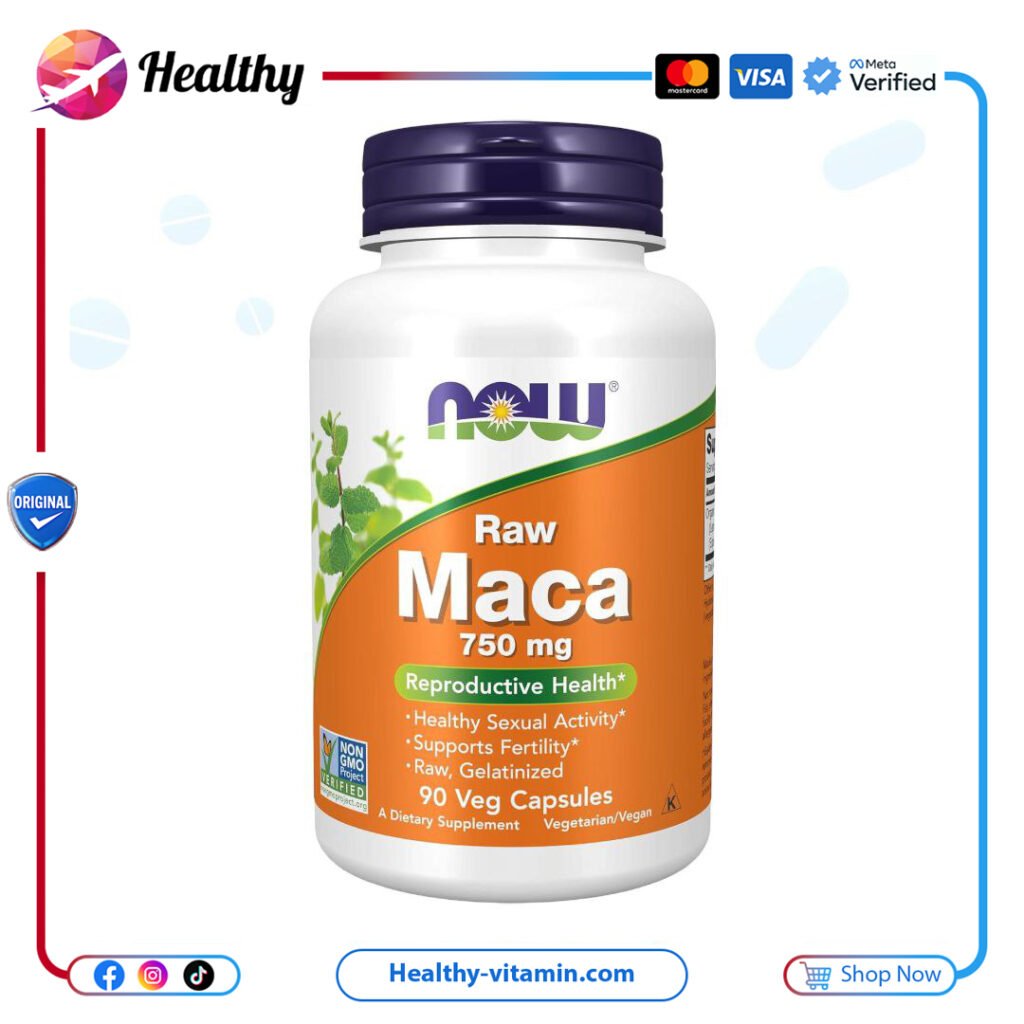 ناو فودز - 90 كبسولة نباتية ماكا خام، 750 ملجم | NOW Foods Raw Maca, 750 mg