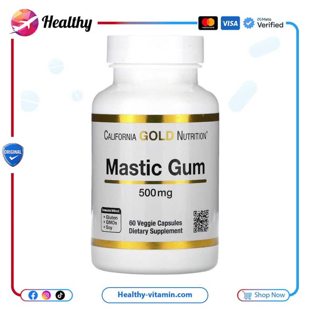 كاليفورنيا جولد نيوتريشن - 60 كبسولة نباتية صمغ المستكة، 500 ملجم | California Gold Nutrition Mastic Gum, 500 mg