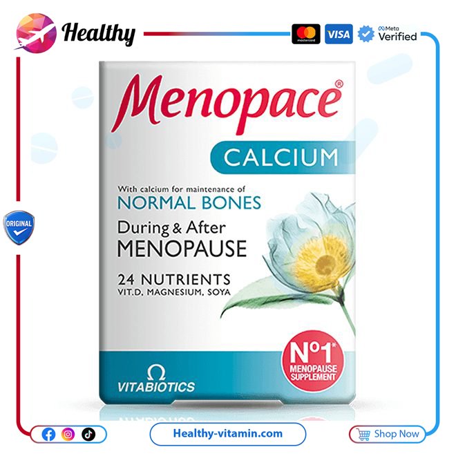 مينوباس كالسيوم فيتابيوتكس 60 قرص | Menopace Calcium Vitabiotics 60 Tablets