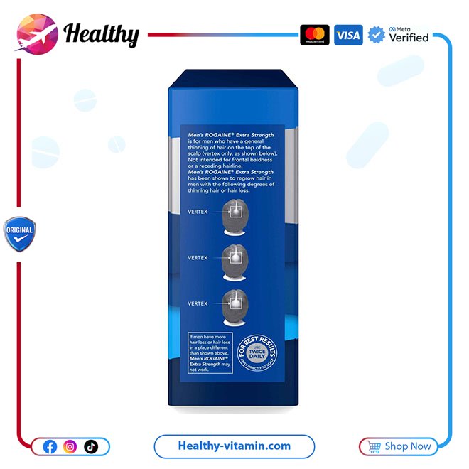 روجين محلول رجال مينوكسيديل 5% يكفي لمدة 3 أشهر | Men's ROGAINE 5% Minoxidil Solution 3 Month Supply - الصورة 4