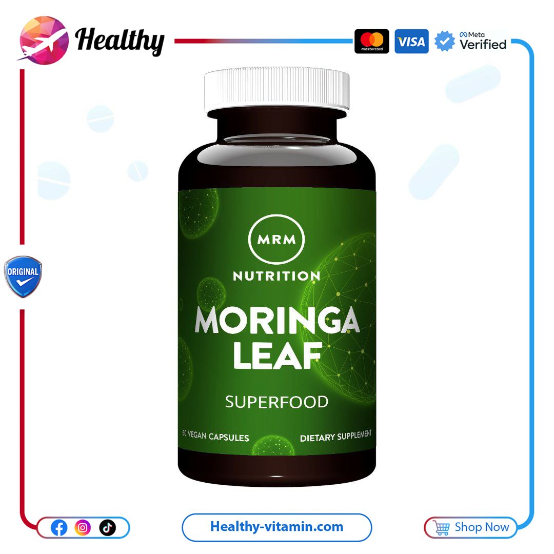 أوراق المورينجا 600 مجم إم آر إم نيوتريشن60 كبسولة نباتية | Moringa Leaf 600 mg MRM Nutrition 60 Vegan Capsules