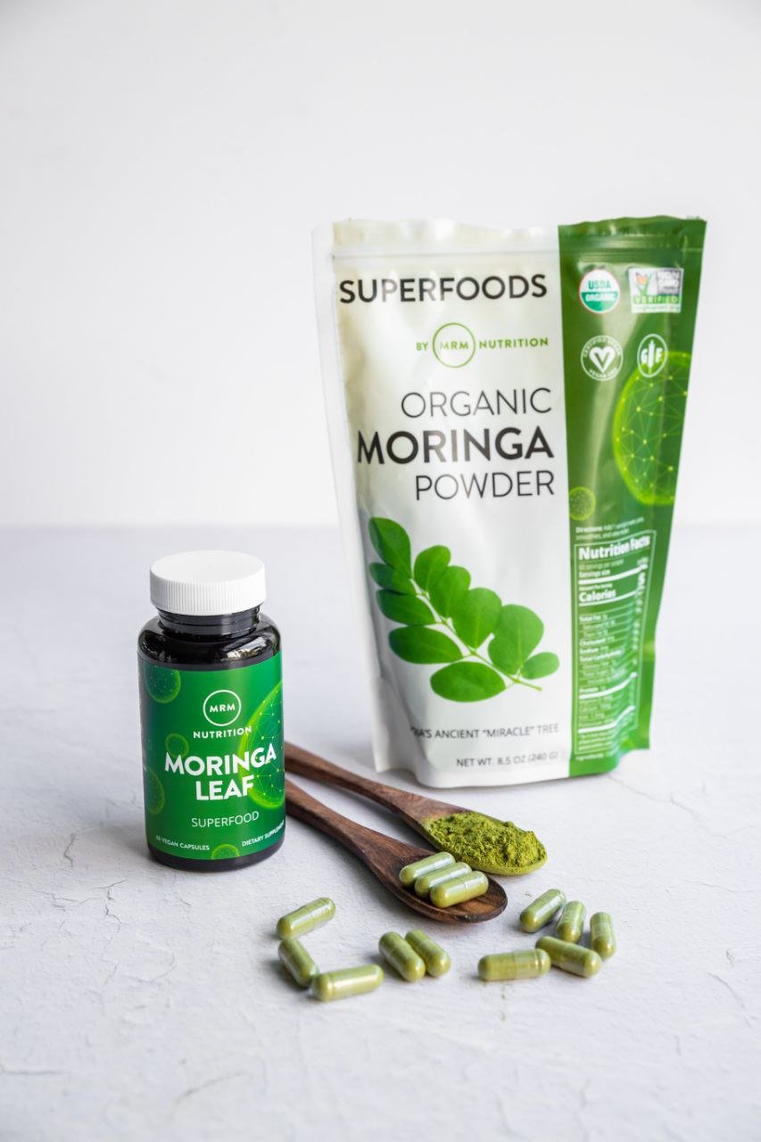 أوراق المورينجا 600 مجم إم آر إم نيوتريشن60 كبسولة نباتية | Moringa Leaf 600 mg MRM Nutrition 60 Vegan Capsules - Image 4