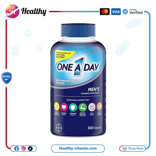 وان أ داي فيتامينات متعددة للرجال باير 300 قرص | One-A-Day Men's Complete Multivitamin Bayer 300 Tablets