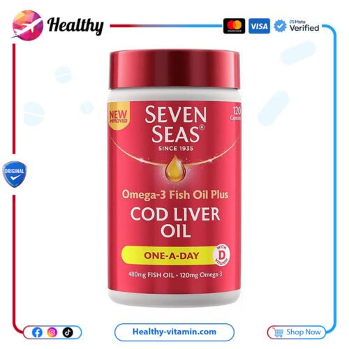 سفن سيز أوميجا 3 زيت السمك مع زيت كبد الحوت حبة واحدة يوميا 120 كبسولة | Seven Seas Omega-3 Fish Oil Plus Cod liver oil One A Day 120 Capsules