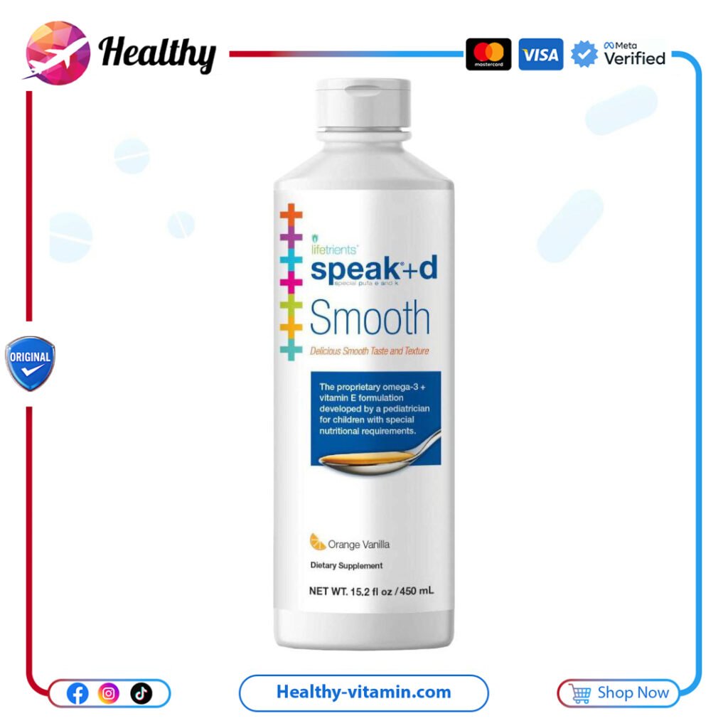 سبيك +د سموث لايف ترينتس نكهة برتقال فانيليا شراب سائل 15.2 أونصة 450 مل | Speak+D Smooth Lifetrients Orange Vanilla liquid 15.2 oz 450 ml