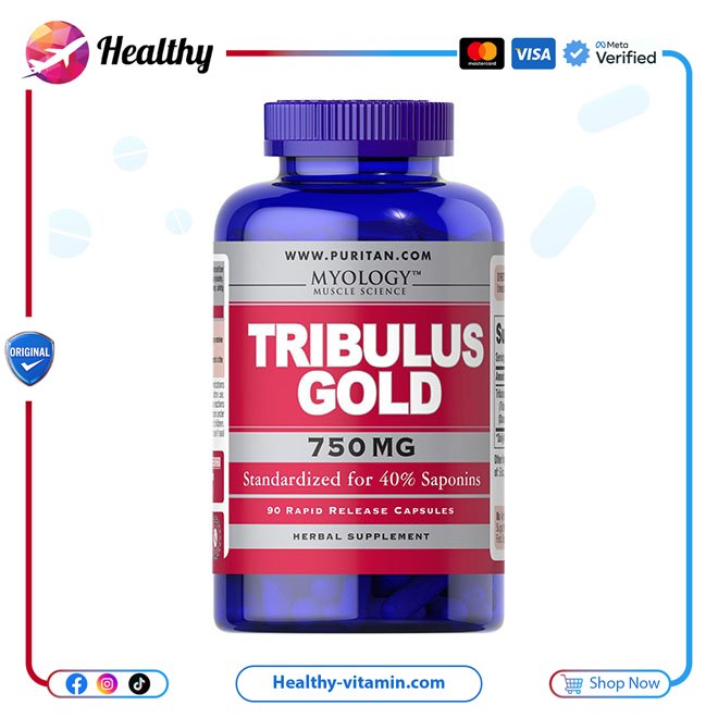 تريبولوس جولد 750 مجم بيوريتانز برايد 90 كبسولة | Tribulus Gold 750 mg Puritan's Pride 90 Capsules
