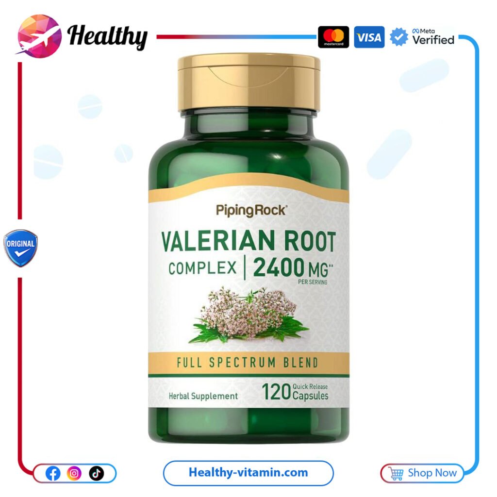 فاليريان روت كومبلكس مركب مستخلص جذور الناردين 2400 مجم بيبنج روك 120 كبسولة | Valerian Root Complex 2400 mg Piping Rock 120 Capsules