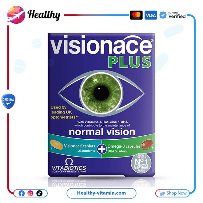 فيتابايوتكس - فيسيوناكي بلس 56 تابليتسكابسوليس | Visionace Plus 56 Tablets/Capsules Vitabiotics