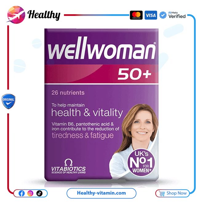 فيتابايوتكس - ويللوومان 50+ 30 أقراص | Wellwoman 50+ 30 Tablets Vitabiotics
