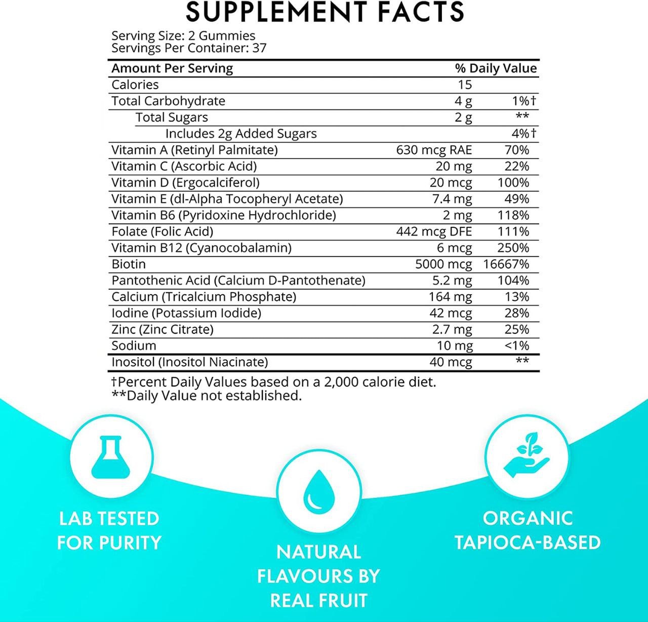 شوجر بير برو فيتامينات الشعر 32 جاميز | SugarbearPro Hair Vitamins 32 Gummies - Image 3