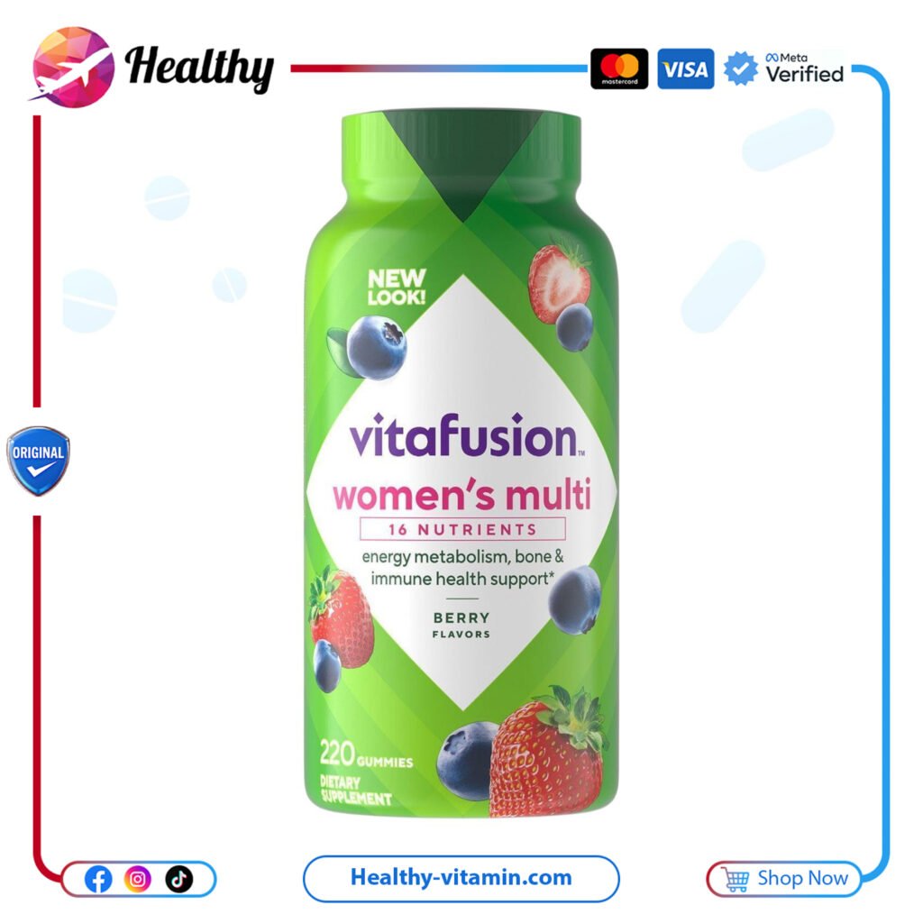 فيتافيوجن فيتامينات متعددة للنساء بنكهة التوت الطبيعية ٢٢٠ جاميز | VitaFusion Women's Multi Gummy Vitamins Natural Berry Flavors 220 Gummies