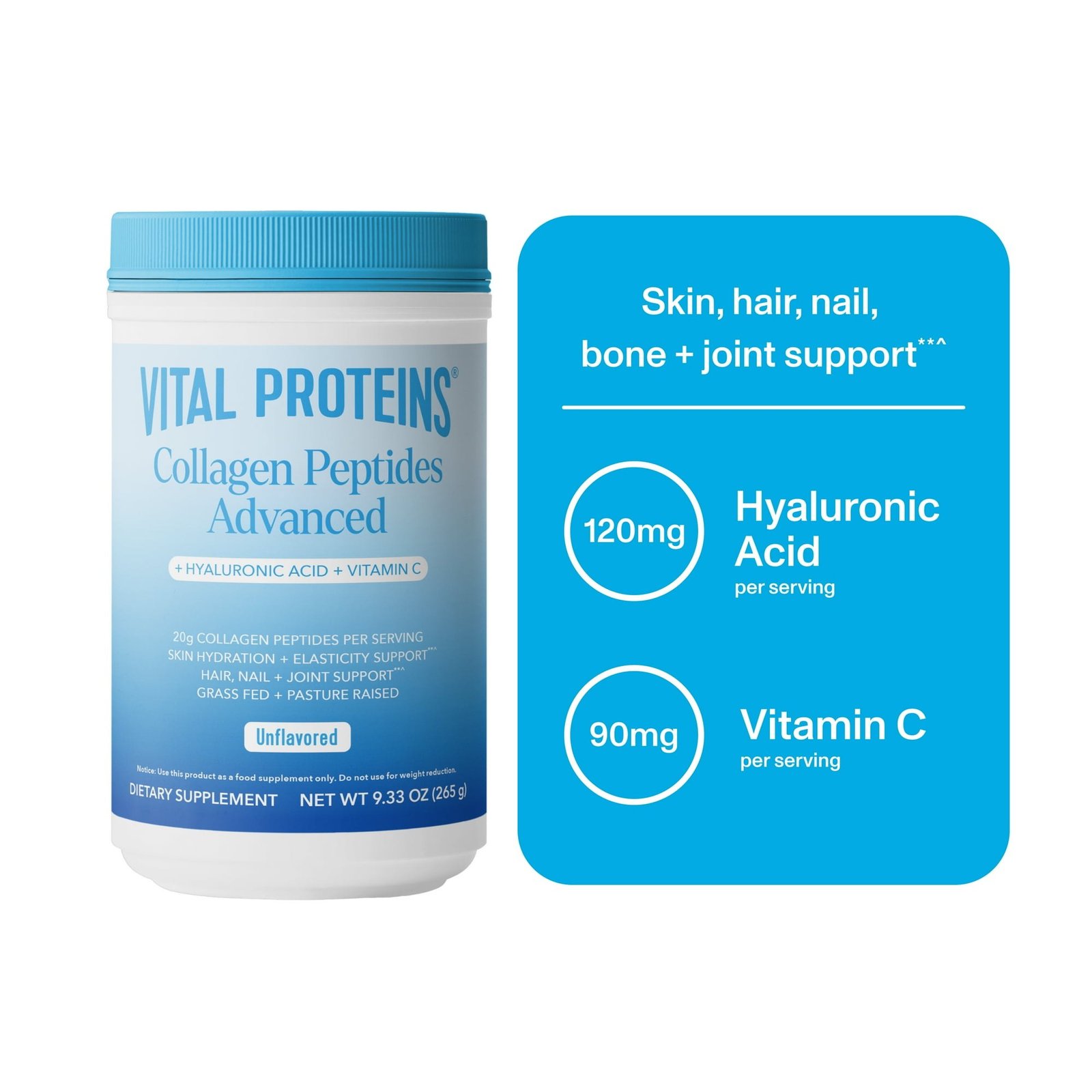 فيتال بروتينز ببتيدات الكولاجين المتطور مسحوق باودر 265 جرام | Vital Proteins Collagen Peptides Advanced Powder 265 g - Image 7