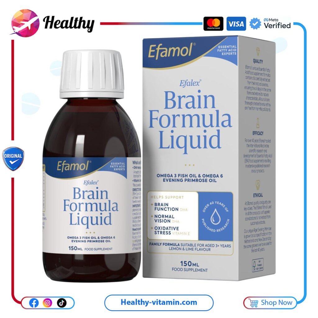 ايفامول - ايفاليكس تركيبة دعم الدماغ شراب سائل 150 مل | Efamol Efalex Brain Formula Liquid 150 ml