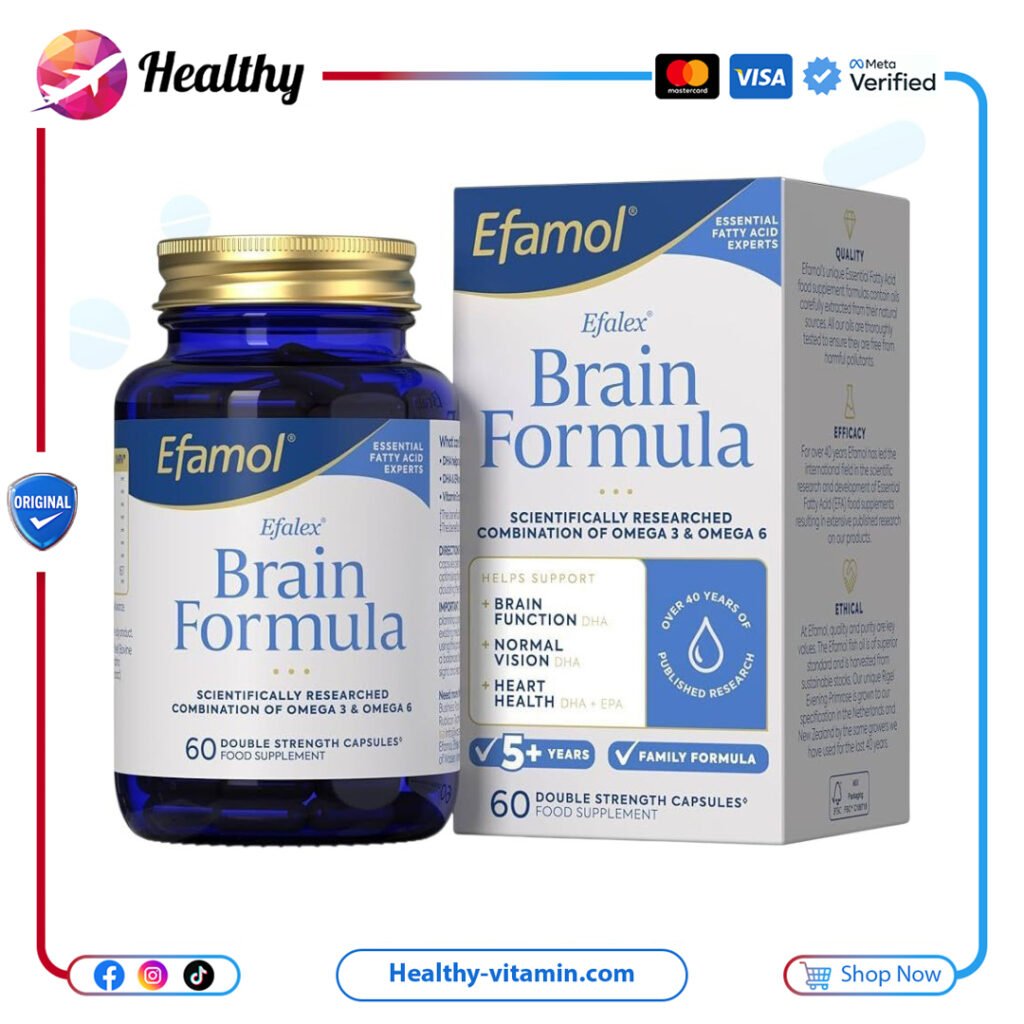 إيفامول إيفالكس تركيبة الدماغ 60 كبسولة | Efamol Efalex Brain Formula 60 Capsules