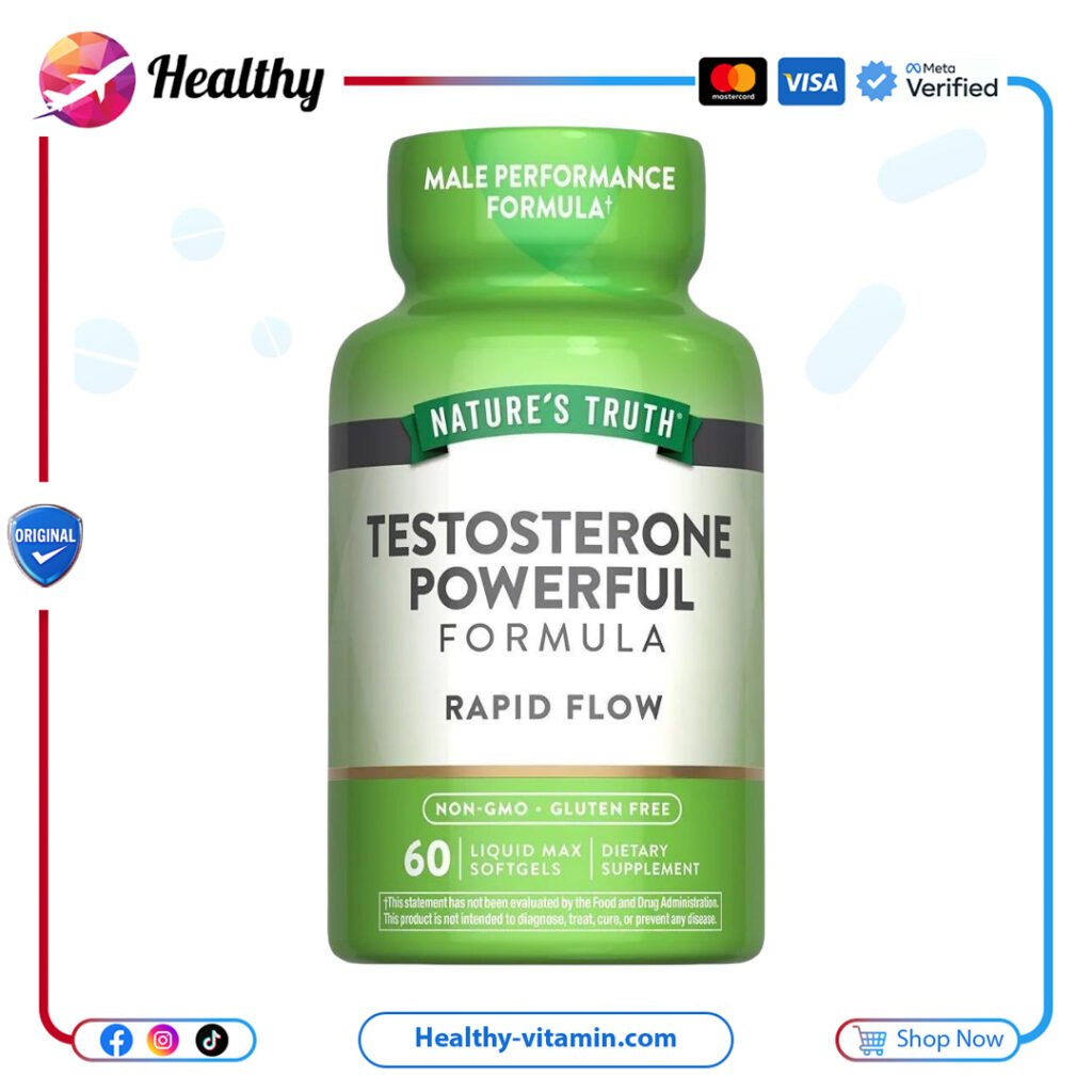 تركيبة التستوستيرون الفعّالة ناتشرز تروث60 سوفت جيل | Testosterone Powerful Formula Nature's Truth 60 Softgels