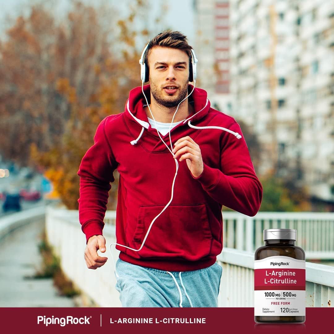 إل-أرجينين 1000 مجم إل-سيترولين 500 مجم بيبنج روك 120 كبسولة | L-Arginine 1000 mg L-Citrulline 500 mg Piping Rock 120 Capsules - Image 5