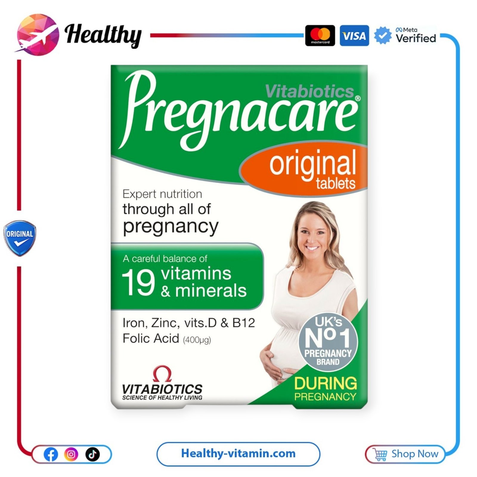 بريجناكير أوريجينال فيتابيوتكس 30 قرص | Pregnacare Original Vitabiotics 30 Tablets